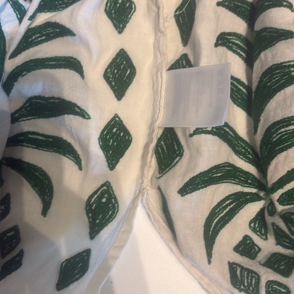 Farm Rio for Anthropologie Sleeveless Leaf Embroidered Patchwork Midi Dress - Picture 15 of 15